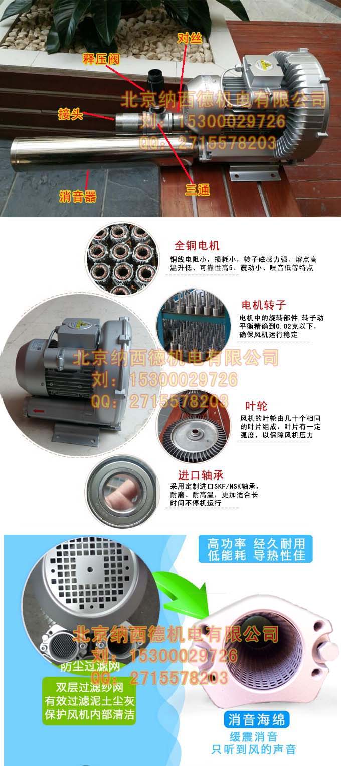 吸料專用漩渦氣泵5.5kw